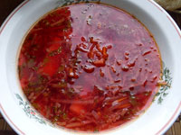 Борщ с баклажанами