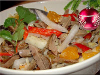 Салат с печенью