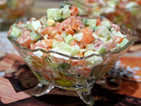 Салат с красной рыбой