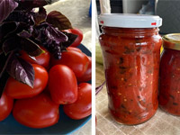 Соус с помидорами и базиликом