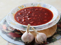 Свекольник с фасолью и грибами