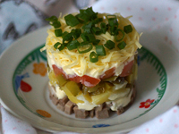 Мясной салат