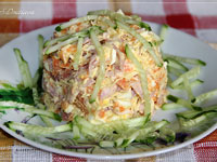 Салат «Каприз» с ветчиной