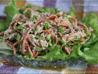 Салат с печенью и морковью