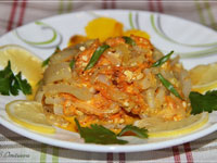 Кальмары с овощами