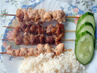 Шашлыки на бамбуковых палочках