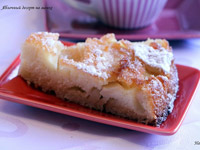 Манник на кефире с яблоками