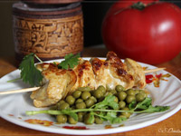 Куриные шашлычки на шпажках