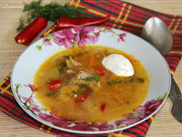 Щи из квашеной капусты с сельдереем