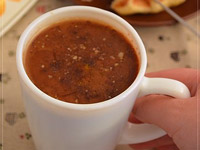 Горячий шоколад с халвой