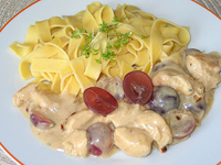 Соус из винограда и хрена