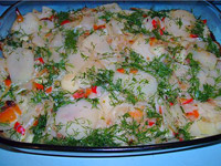 Картофель, запечённый с яйцом