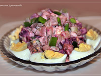 Салат со свёклой и сельдью