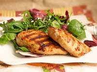 Индейка-гриль с салатом