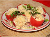 Закуска из помидоров с сыром