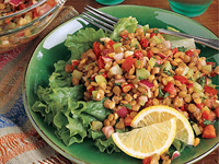 Салат из фасоли и гогошара