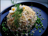 Простой салат с курицей «Кучка»