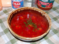 «Красный суп» с фрикадельками