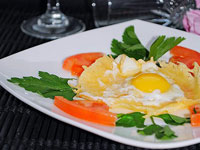 Яичница с сыром