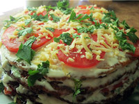Кабачковый торт с помидорами
