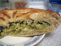 Капустный постный пирог