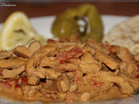 Бефстроганов из свинины с болгарским перцем