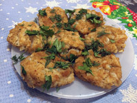 Котлеты из цветной капусты с овсяными хлопьями