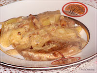 Печень с яблоками