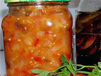 Салат с баклажанами и помидорами