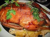 Утка с яблоками