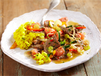 Салат из грейпфрутов и говядины