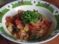 Аджапсандал из запечённых овощей