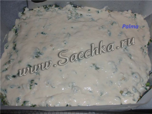Пирог с зеленым луком