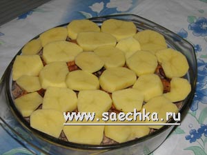 Запеканка с фаршем и грибами