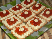 Тарталетки с икрой