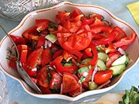 Овощной салат с помидорами