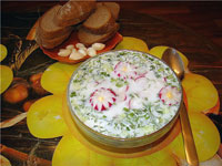 Окрошка с курицей