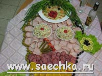 Оформление закуски на праздничном столе "Русалочка"