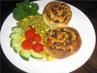 Картофельные плюшки с фаршем