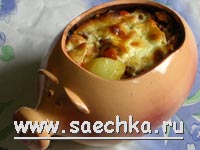 Курица с картофелем в горшочке
