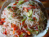 Рисовая лапша с овощами