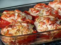 Фаршированный перец с курицей и гречкой