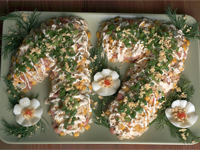 Салат с креветками и кукурузой