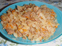 Тушёная капуста с фаршем