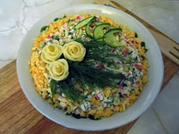 Салат с крабовыми палочками кукурузой