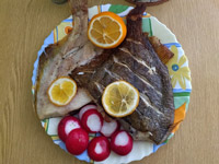 Камбала, запечённая в духовке