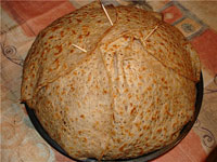 Блинный пирог с грибами