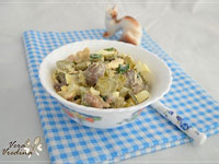 Салат с шампиньонами и курицей