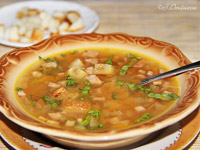 Гороховый суп с краковской колбасой