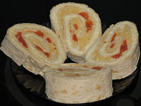 Рулетики с сыром, сёмгой и яйцом